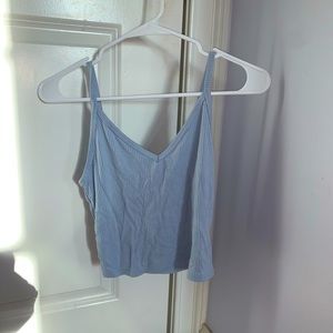 Blue American eagle crop top